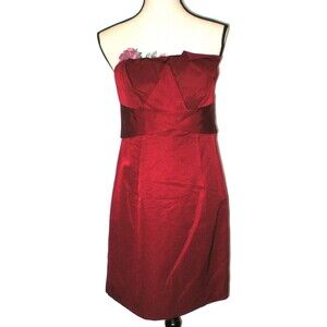 New Womens Party The Limited Dress Dark Red Strapless 0 Date Dinner Wedding Gues
